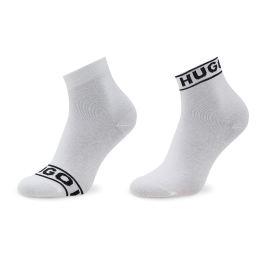 Снимка на Комплект 2 чифта дълги чорапи дамски Hugo Logo 50469291 Бял