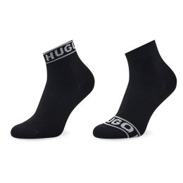 Снимка на Комплект 2 чифта дълги чорапи дамски Hugo Logo 50469291 Черен