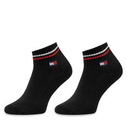 Снимка на Комплект 2 чифта къси чорапи унисекс Tommy Hilfiger 701228177 Черен