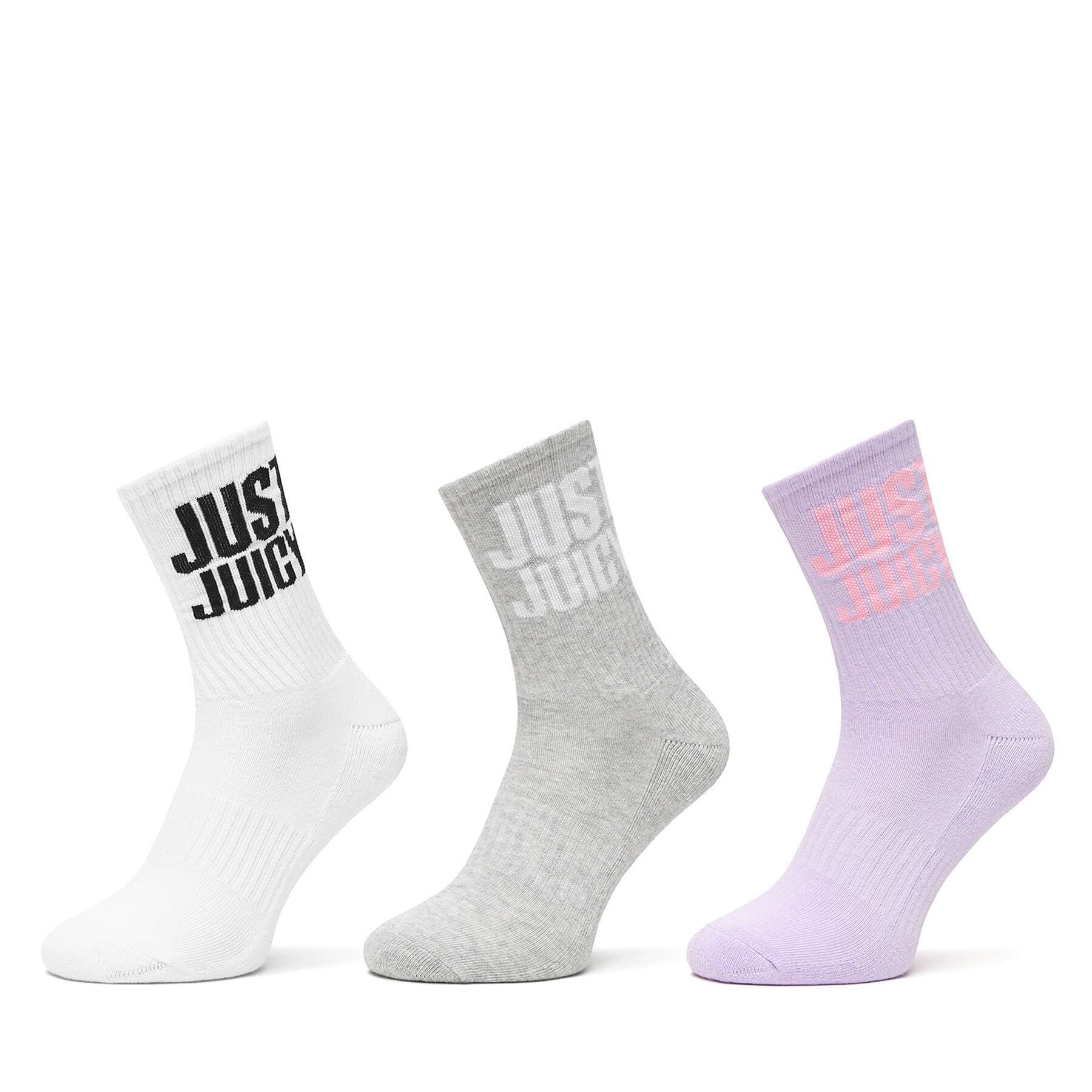 Снимка на Комплект 3 чифта дълги чорапи дамски Juicy Couture Just Juicy JCAXS225706 Цветен