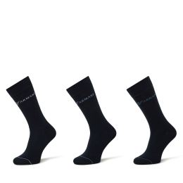 Снимка на Комплект 3 чифта дълги чорапи мъжки Emporio Armani EM000554 AF12276 MB154 Тъмносин