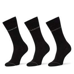 Снимка на Комплект 3 чифта дълги чорапи мъжки Emporio Armani EM000554 AF12276 MC061 Черен