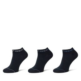 Снимка на Комплект 3 чифта къси чорапи мъжки Emporio Armani EM000550 AF12276 MB154 Тъмносин
