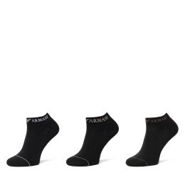 Снимка на Комплект 3 чифта къси чорапи мъжки Emporio Armani EM000550 AF12276 MC061 Черен