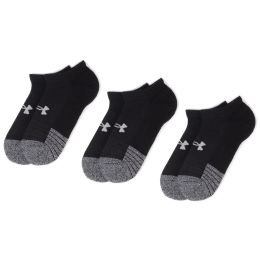 Снимка на Комплект 3 чифта къси чорапи унисекс Under Armour Heatgear No Show Sock 1346755-001 Черен