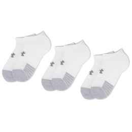 Снимка на Комплект 3 чифта къси чорапи унисекс Under Armour Heatgear No Show Sock 1346755-100 Бял