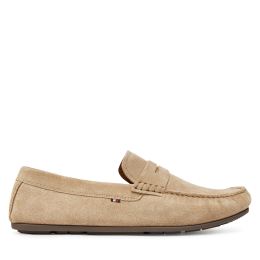 Снимка на Мокасини Tommy Hilfiger Casual Hilfiger Suede Driver FM0FM04998 Бежов