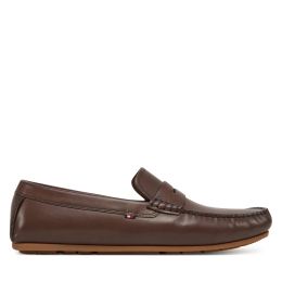 Снимка на Мокасини Tommy Hilfiger Corpoarte Hilfiger Lth Driver FM0FM04810 Кафяв