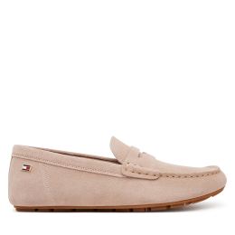 Снимка на Мокасини Tommy Hilfiger Flag Soft Suede Driver Loafer FW0FW08558 Розов