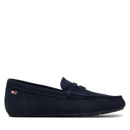 Снимка на Мокасини Tommy Hilfiger Flag Soft Suede Driver Loafer FW0FW08558 Тъмносин