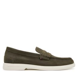 Снимка на Мокасини Tommy Hilfiger Nubuck P Loafer FM0FM05350 Каки