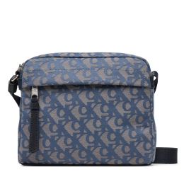 Снимка на Мъжка чантичка Calvin Klein Slouched Monogram Mini Zip Fligh LV04G3175G Светлосиньо
