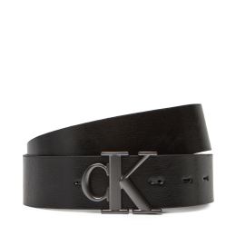 Снимка на Мъжки колан Calvin Klein Jeans Monogram Plaque Buckle 35Mm Adj/Rev LV04G7026G Черен
