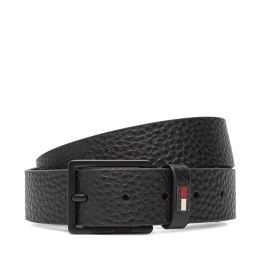 Снимка на Мъжки колан Tommy Jeans Tjm Elevated Flag Leather 3.5 AM0AM13418 Черен