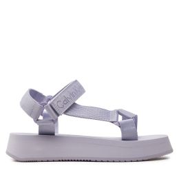Снимка на Сандали Calvin Klein Jeans Sandal Velcro Webbing In Mtl YW0YW01480 Виолетов