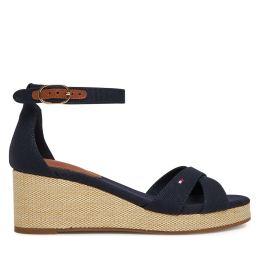 Снимка на Сандали Tommy Hilfiger Flag Criss-Cros Mid Wedge Espad FW0FW08481 Тъмносин