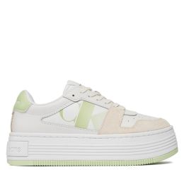 Снимка на Сникърси Calvin Klein Jeans Bold Flatf Low Lace Mix Nbs Sat YW0YW01308 Бял