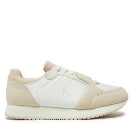 Снимка на Сникърси Calvin Klein Jeans Runner Laceup Low Mg Media YW0YW01644 Екрю