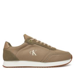 Снимка на Сникърси Calvin Klein Jeans Runner Sock Laceup Mg Canvas YM0YM01217 Зелен
