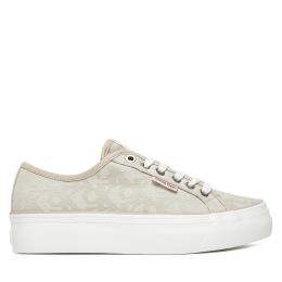 Снимка на Сникърси Calvin Klein Jeans Vulc Flatf Jacquard Aop YW0YW01965 Бежов