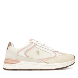 Снимка на Сникърси Tommy Hilfiger Casual Fashion Runner Mix FW0FW08693 Екрю