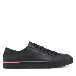 Снимка на Сникърси Tommy Hilfiger Core Corporate Vulc Leather FM0FM05399 Черен
