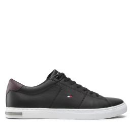 Снимка на Сникърси Tommy Hilfiger Essential Leather Detail Vulc FM0FM04047 Черен