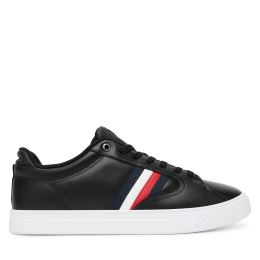 Снимка на Сникърси Tommy Hilfiger Icon Court Stripes FM0FM05628 Черен