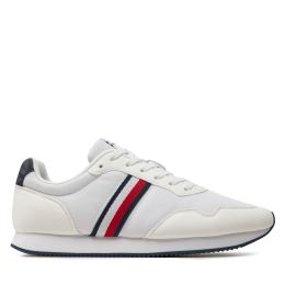 Снимка на Сникърси Tommy Hilfiger Lo Runner Mix FM0FM04958 Бял