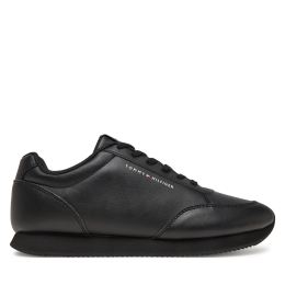Снимка на Сникърси Tommy Hilfiger Lo Runner Pu Mix FM0FM05419 Черен