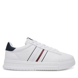 Снимка на Сникърси Tommy Hilfiger Modern Cupsole Stripes Lth FM0FM05406 Бял
