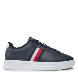 Снимка на Сникърси Tommy Hilfiger Supercup Lth Stripes Ess FM0FM04895 Тъмносин