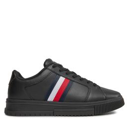 Снимка на Сникърси Tommy Hilfiger Supercup Lth Stripes Ess FM0FM04895 Черен