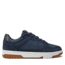 Снимка на Сникърси Tommy Hilfiger Th Basket Best Nubuck Mix FM0FM05119 Тъмносин