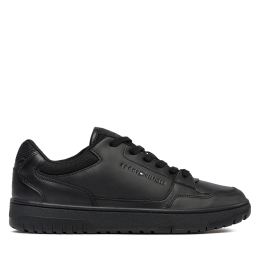 Снимка на Сникърси Tommy Hilfiger Th Basket Core Leather Ess FM0FM05040 Черен