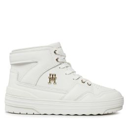 Снимка на Сникърси Tommy Hilfiger Th Basket Hi FW0FW07757 Екрю