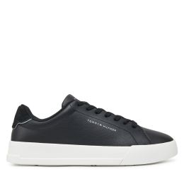 Снимка на Сникърси Tommy Hilfiger Th Court Lth Detail Ess FM0FM05367 Черен