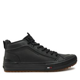 Снимка на Сникърси Tommy Hilfiger Th Hi Vulc Cleat Lth FM0FM05313 Черен