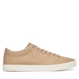 Снимка на Сникърси Tommy Hilfiger Th Hi Vulc Low Core Canvas FM0FM05396 Бежов