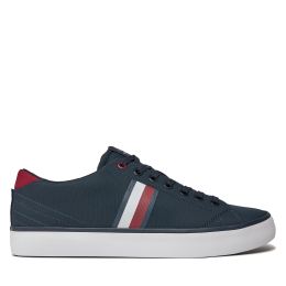 Снимка на Сникърси Tommy Hilfiger Th Hi Vulc Low Stripes Mesh FM0FM04946 Син