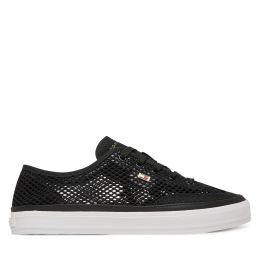 Снимка на Сникърси Tommy Hilfiger Th Open Mesh Vulc Sneaker FW0FW08684 Черен