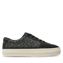 Снимка на Сникърси Tommy Hilfiger Vulc Leather Sneaker Monogram FW0FW08331 Черен