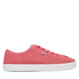 Снимка на Сникърси Tommy Hilfiger Washed Canvas Vulc Sneaker FW0FW08894 Розов