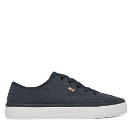 Снимка на Сникърси Tommy Hilfiger Washed Canvas Vulc Sneaker FW0FW08894 Тъмносин