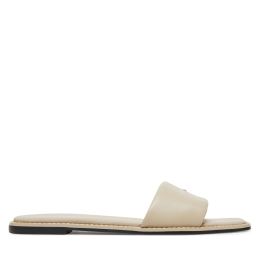 Снимка на Чехли Calvin Klein Flat Sandal Square Hf Lth HW0HW02652 Бежов