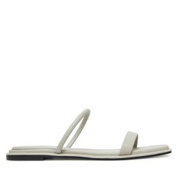 Снимка на Чехли Calvin Klein Flat Sandal Squared 2-Bar Lth HW0HW02532 Бежов