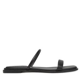 Снимка на Чехли Calvin Klein Flat Sandal Squared 2-Bar Lth HW0HW02532 Черен