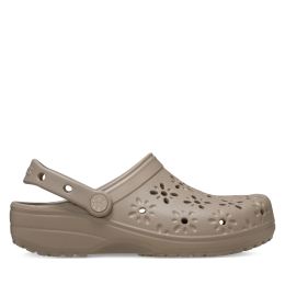 Снимка на Чехли Crocs Classic Floral Cut Out Clog 210927 Кафяв