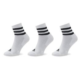 Снимка на Чорапи къси унисекс adidas 3-Stripes Cushioned Sportswear Mid-Cut Socks 3 Pairs HT3456 Бял