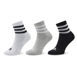 Снимка на Чорапи къси унисекс adidas 3-Stripes Cushioned Sportswear Mid-Cut Socks 3 Pairs IC1318 Сив